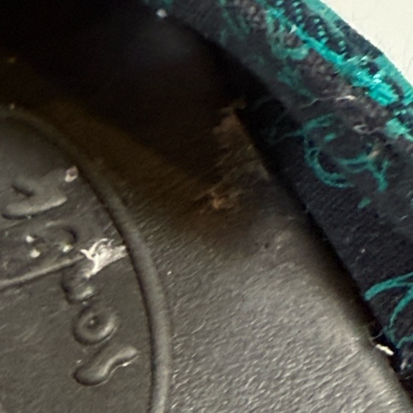 Sanuk Green and Black Striped Flats - Picture 4 of 4